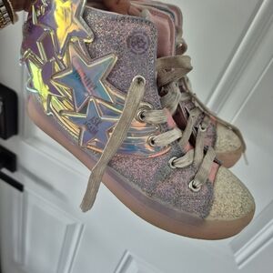 Kids Glitter Star High-Top Sneakers (Light Up)